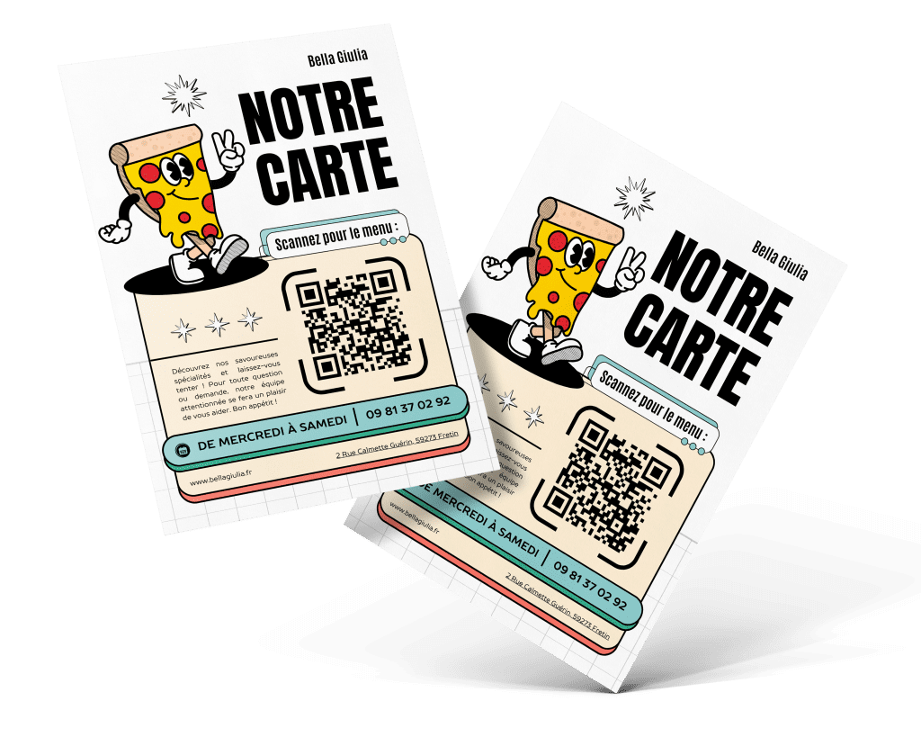 Flyer restaurant traiteur : Bella Giulia