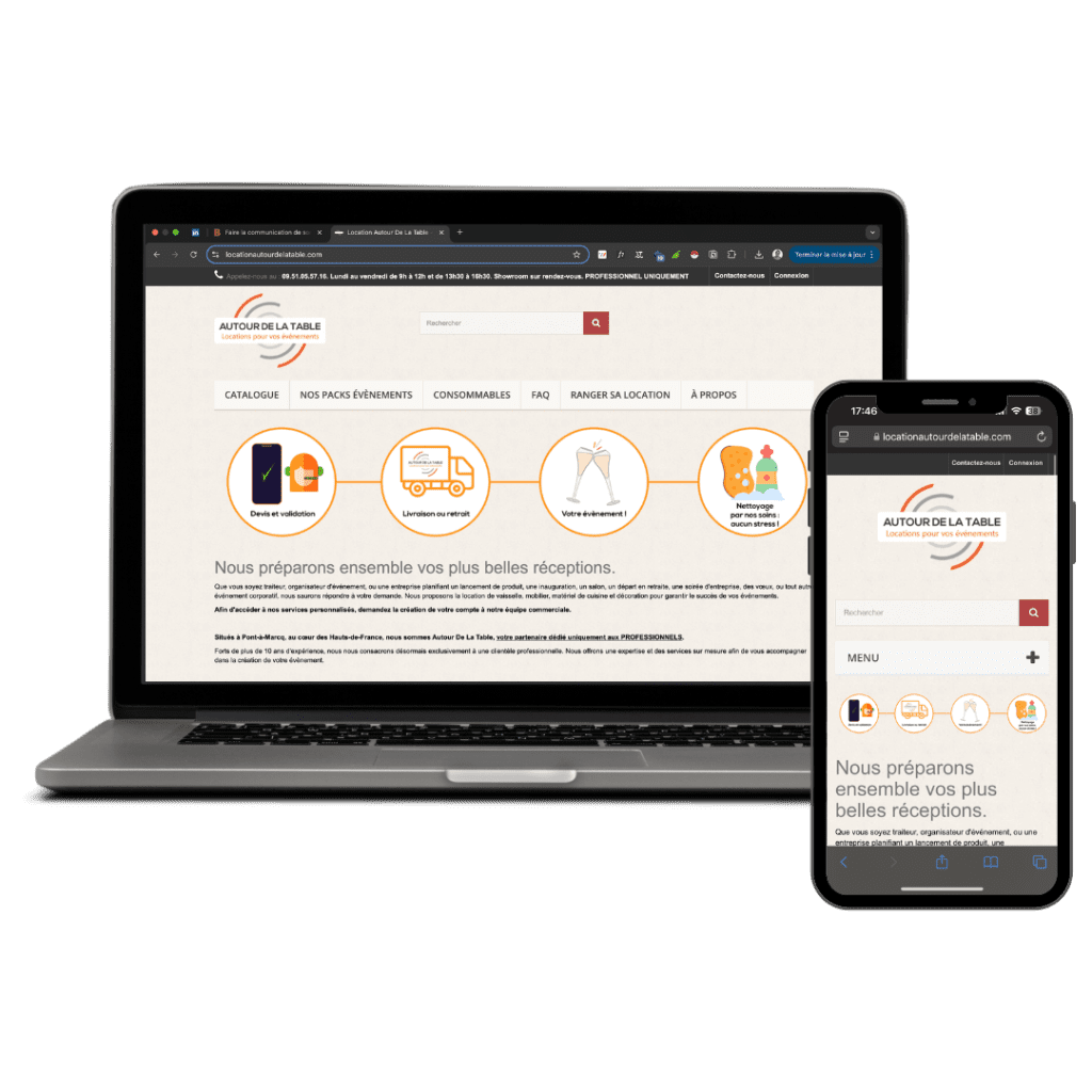 Création de site internet restaurant : Autour de la table